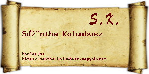 Sántha Kolumbusz névjegykártya